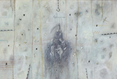 Idila / Idyll, olje, les&amp;nbsp; /oil on wood, 1996, 30x50 cm